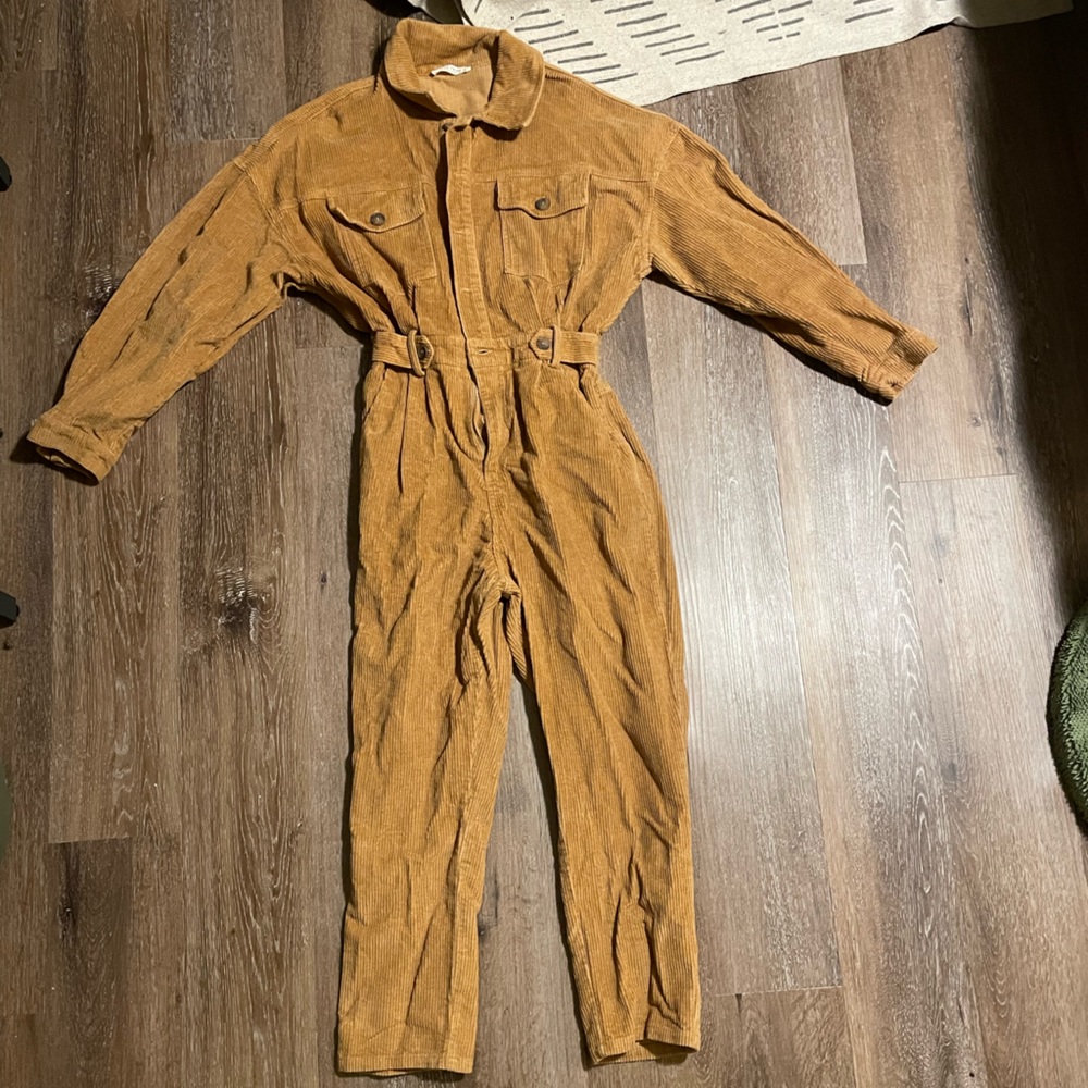 Corduroy Tan Jumpsuit